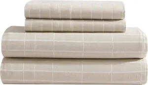 Marimekko - King Sheets, Organic Cotton Bedding Set, Luxuriously Soft & Smooth Home Decor, GOTS Certified (Pieni Tiiliskivi Beige, King)