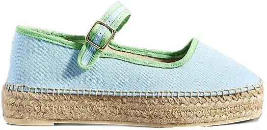 Mary Jane Espadrille Flats for Women Woven Ballet Flat Espadrille Canvas Summer Flats