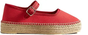 Mary Jane Espadrille Flats for Women Woven Ballet Flat Espadrille Canvas Summer Flats