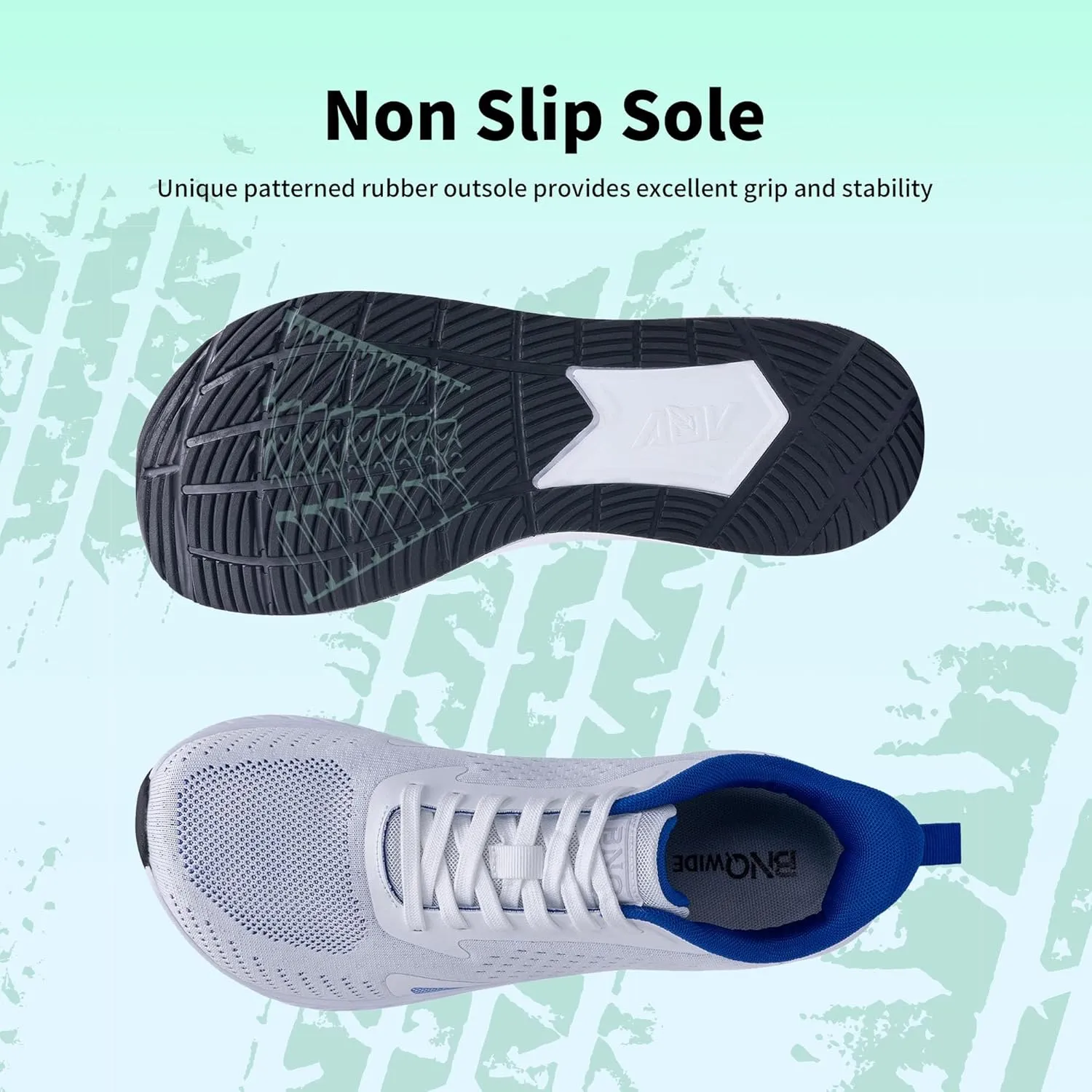 MEHOTO Wide Toe Box Shoes for Men Arch Support Air Running Shoes Tennis Fashion Walking Sneaker Wide Width Orthotic Shoe for Plantar Fasciitis Size 8-13