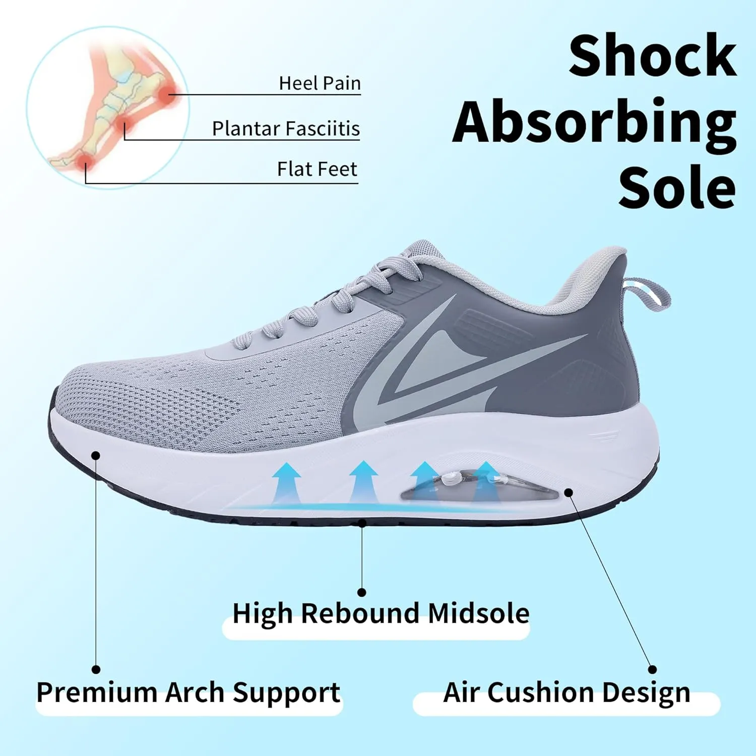 MEHOTO Wide Toe Box Shoes for Men Arch Support Walking Shoes Tennis Fashion Sneaker Wide Width Orthotic Shoe for Plantar Fasciitis Size 8-13