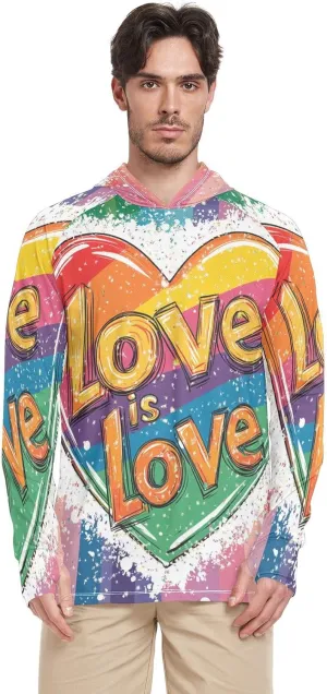 Men Sun Protection Hoodies Long Sleeve UPF 50   Sun Shirt with Hood Quick Dry Rash Guard Men Swim Shirt