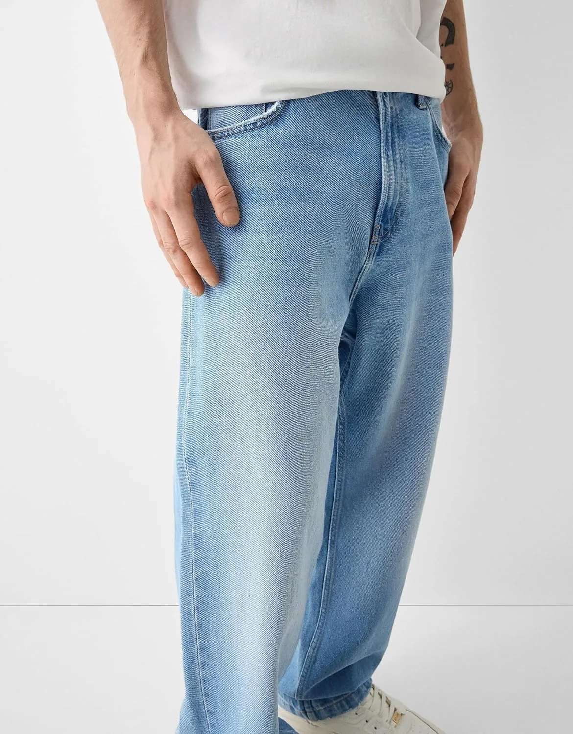 Men Y2k Skater Jeans Vintage Low Rise Baggy Straight Leg Jeans Casual Stretch Loose Fit Denim Pants Streetwear