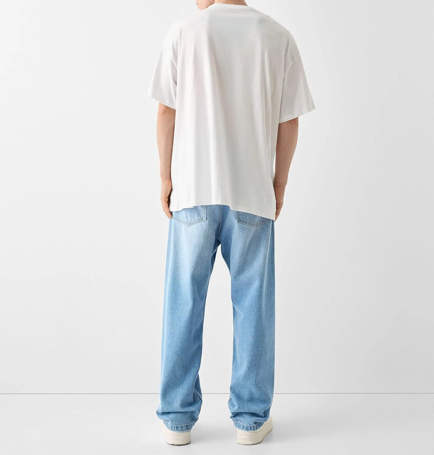 Men Y2k Skater Jeans Vintage Low Rise Baggy Straight Leg Jeans Casual Stretch Loose Fit Denim Pants Streetwear