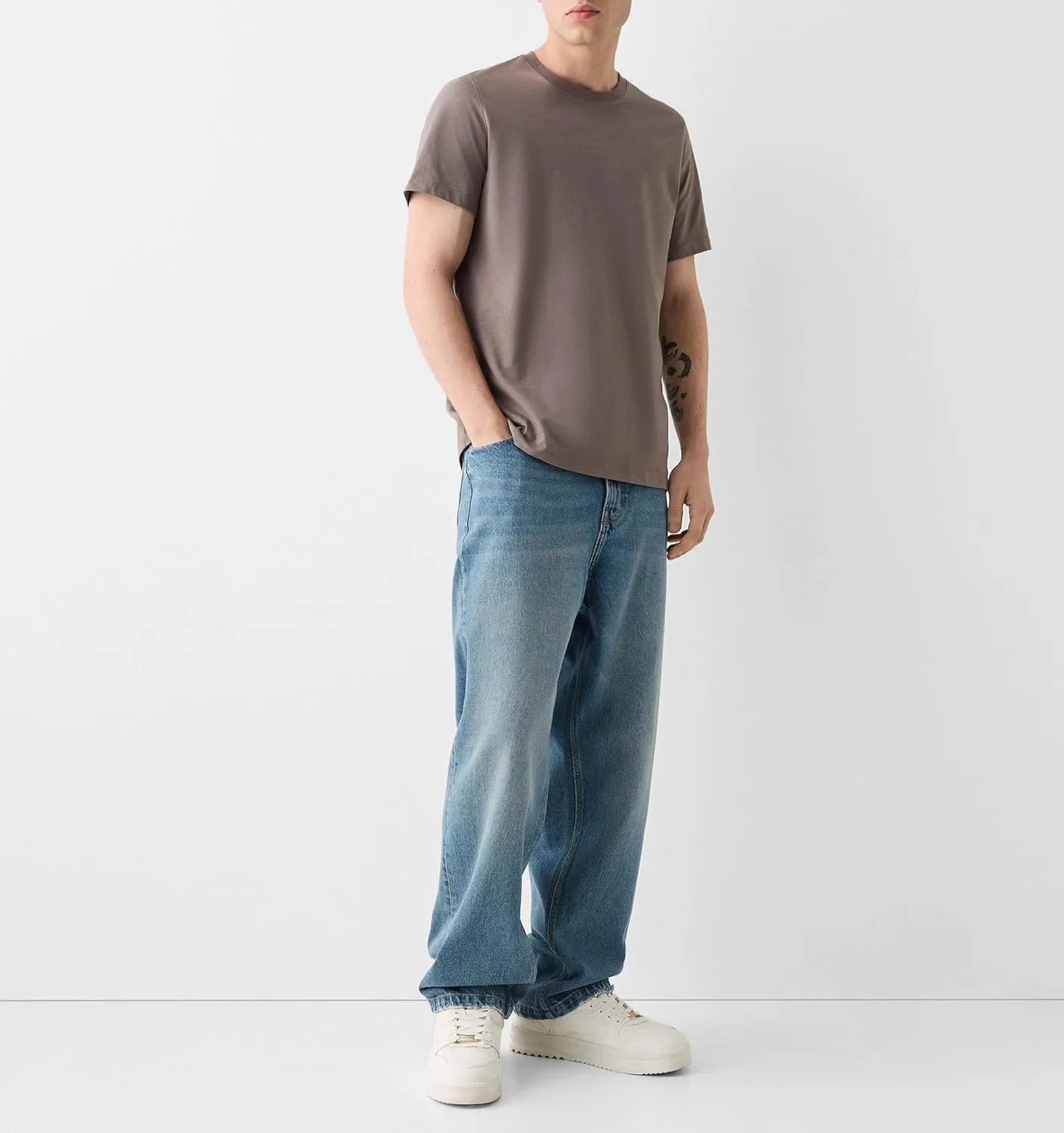 Men Y2k Skater Jeans Vintage Low Rise Baggy Straight Leg Jeans Casual Stretch Loose Fit Denim Pants Streetwear