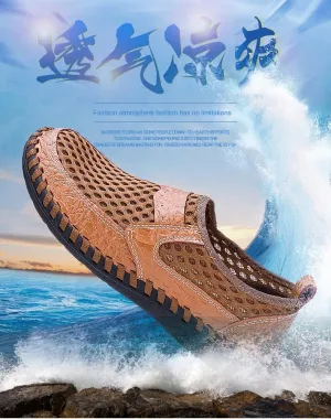 Men's Breathable Mesh Loafers - Non-Slip Slip-On Shoes for Outdoor Walking and Driving in Spring, Summer, and Autumn