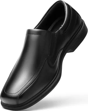 Men's Casual Slip-on Loafers Stretch Shoes Square Toe Wedding Dress Shoes Luxury Bussiness Office Shoes