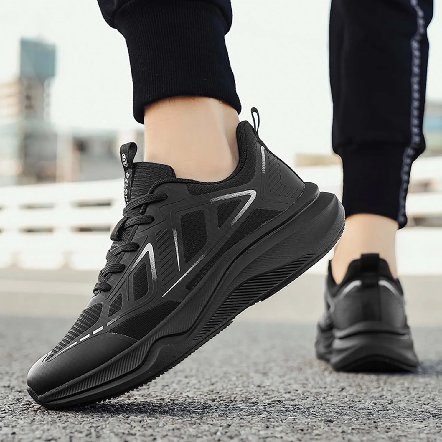 Men's Comfortable Walking Shoes,Breathable Mesh Non Slip Sports Basketball Sneakers,Lightweight Tennis Hiking Running Casual Outdoor Shoes
