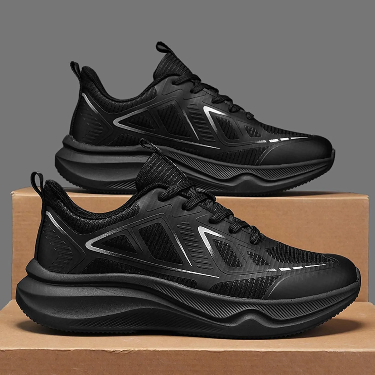 Men's Comfortable Walking Shoes,Breathable Mesh Non Slip Sports Basketball Sneakers,Lightweight Tennis Hiking Running Casual Outdoor Shoes