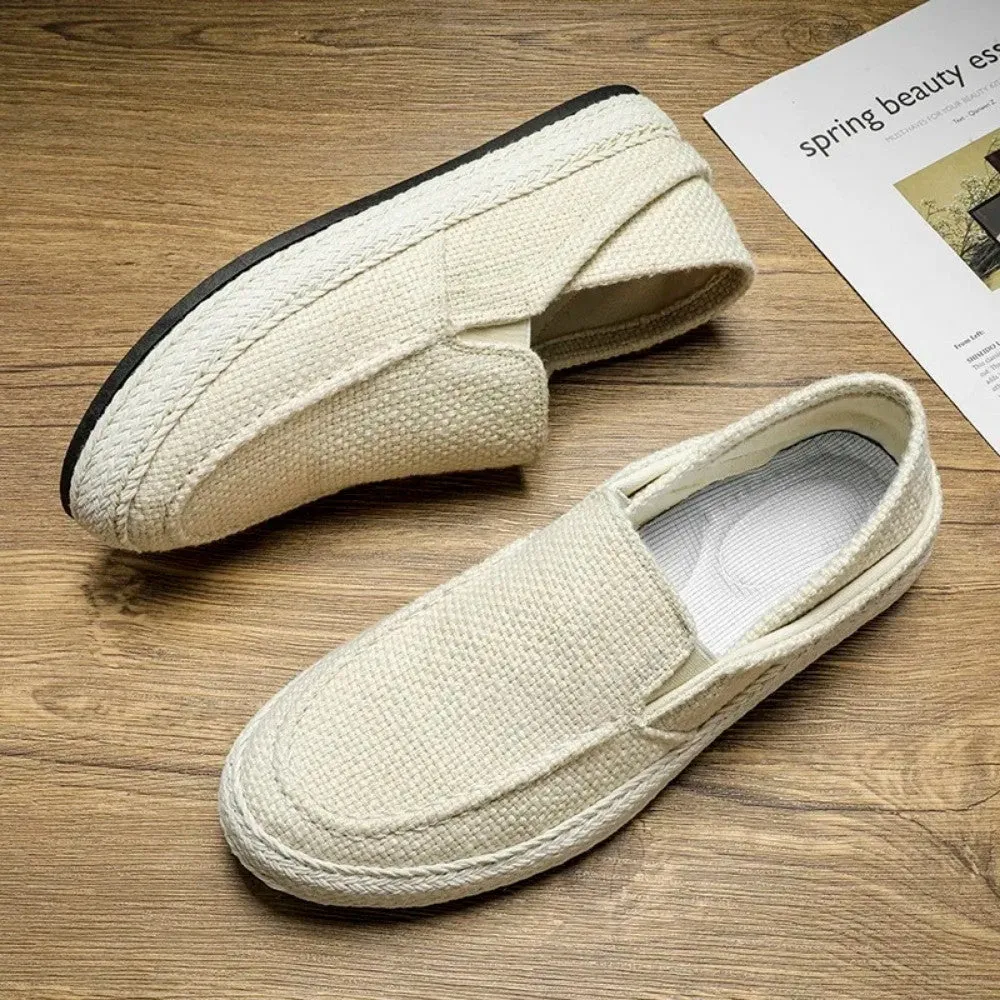 Men's Linen Slip On Moccasin Forth Santa Giulia