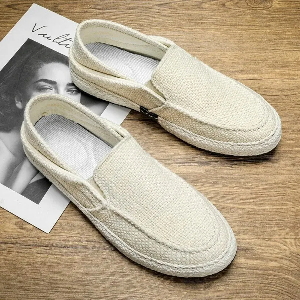 Men's Linen Slip On Moccasin Forth Santa Giulia