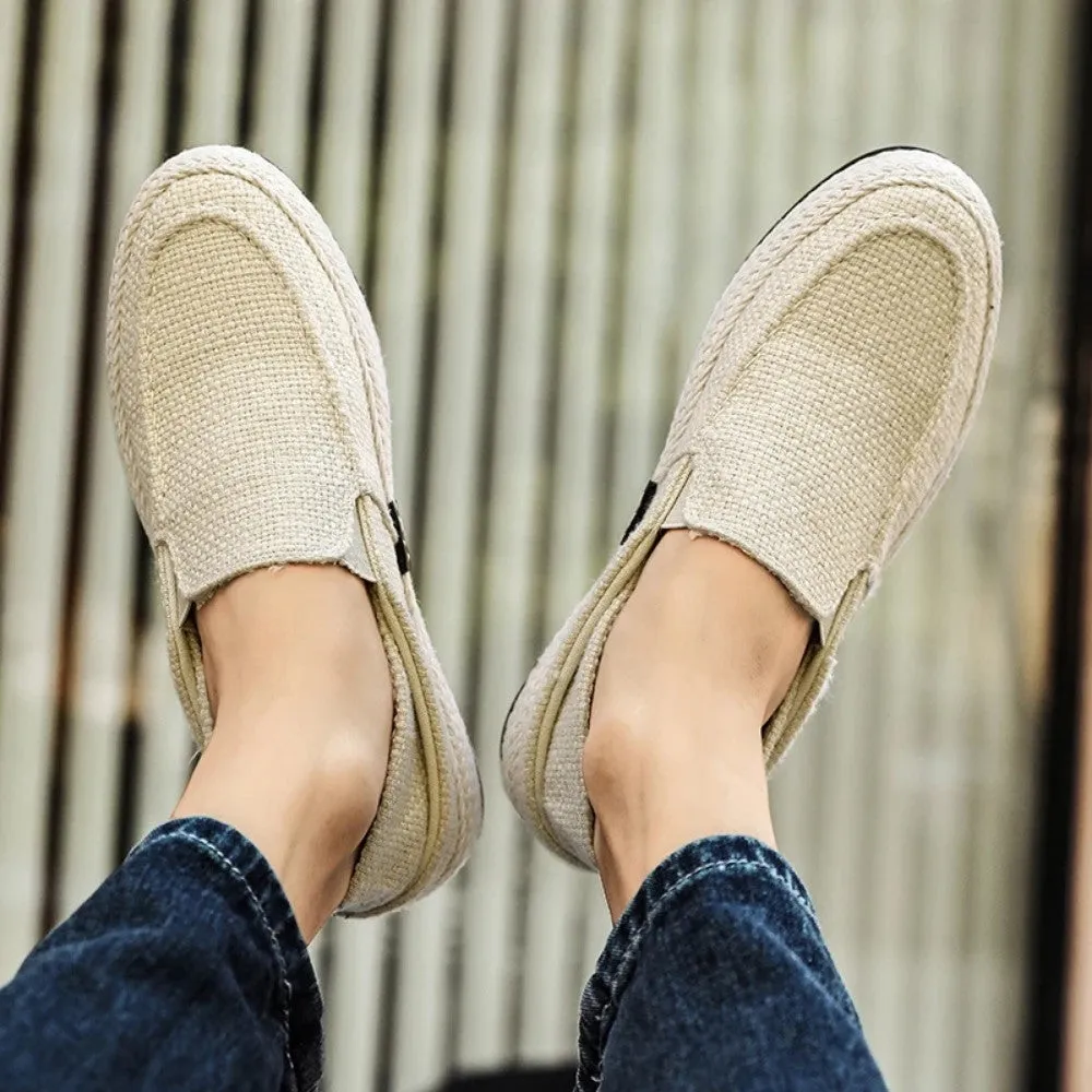 Men's Linen Slip On Moccasin Forth Santa Giulia