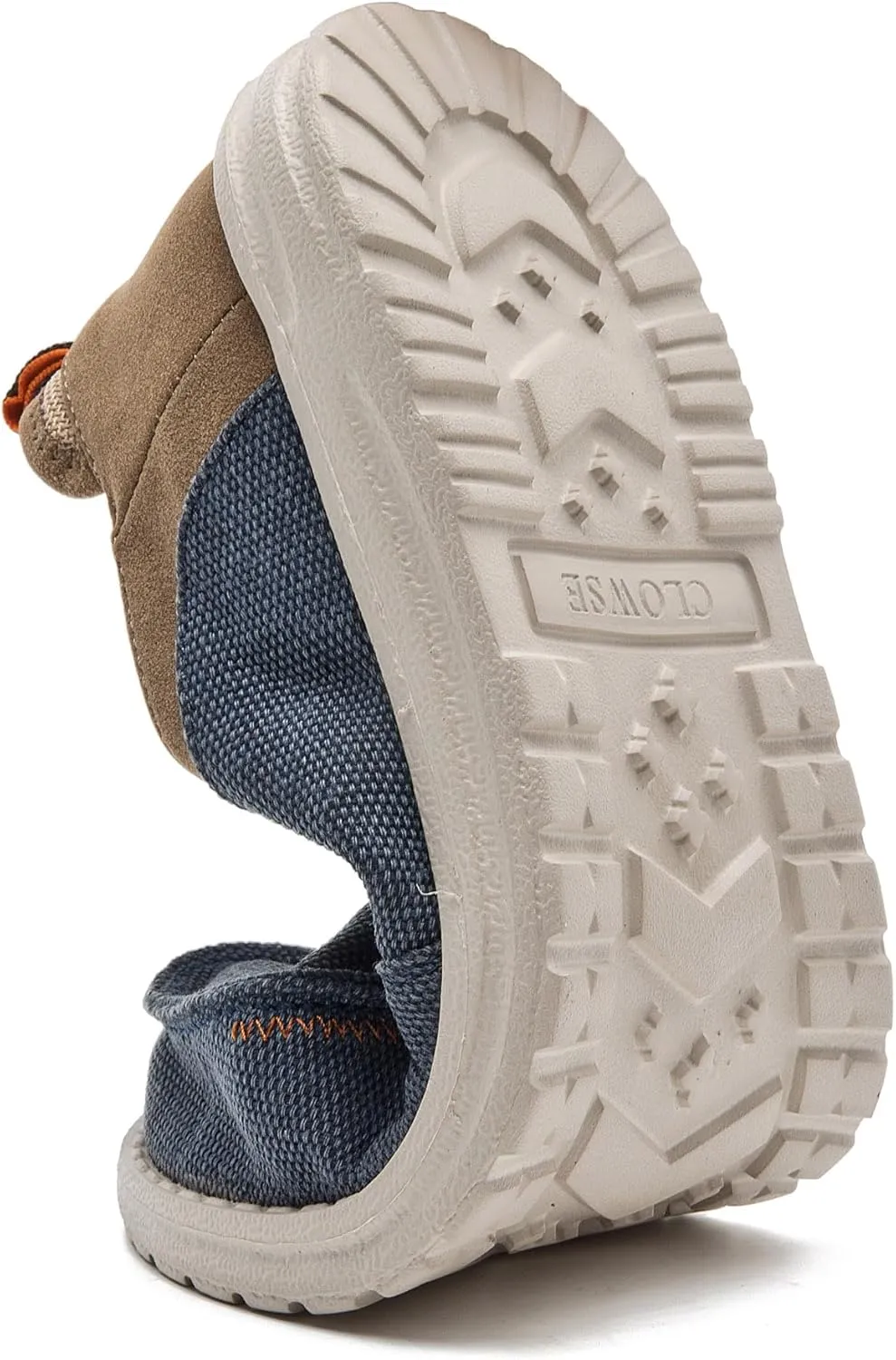 Men's Slip On Deck Shoes Casual Canvas Loafers Slip-Ons Hands Free Comfortable Stretch Flat Boat Shoes