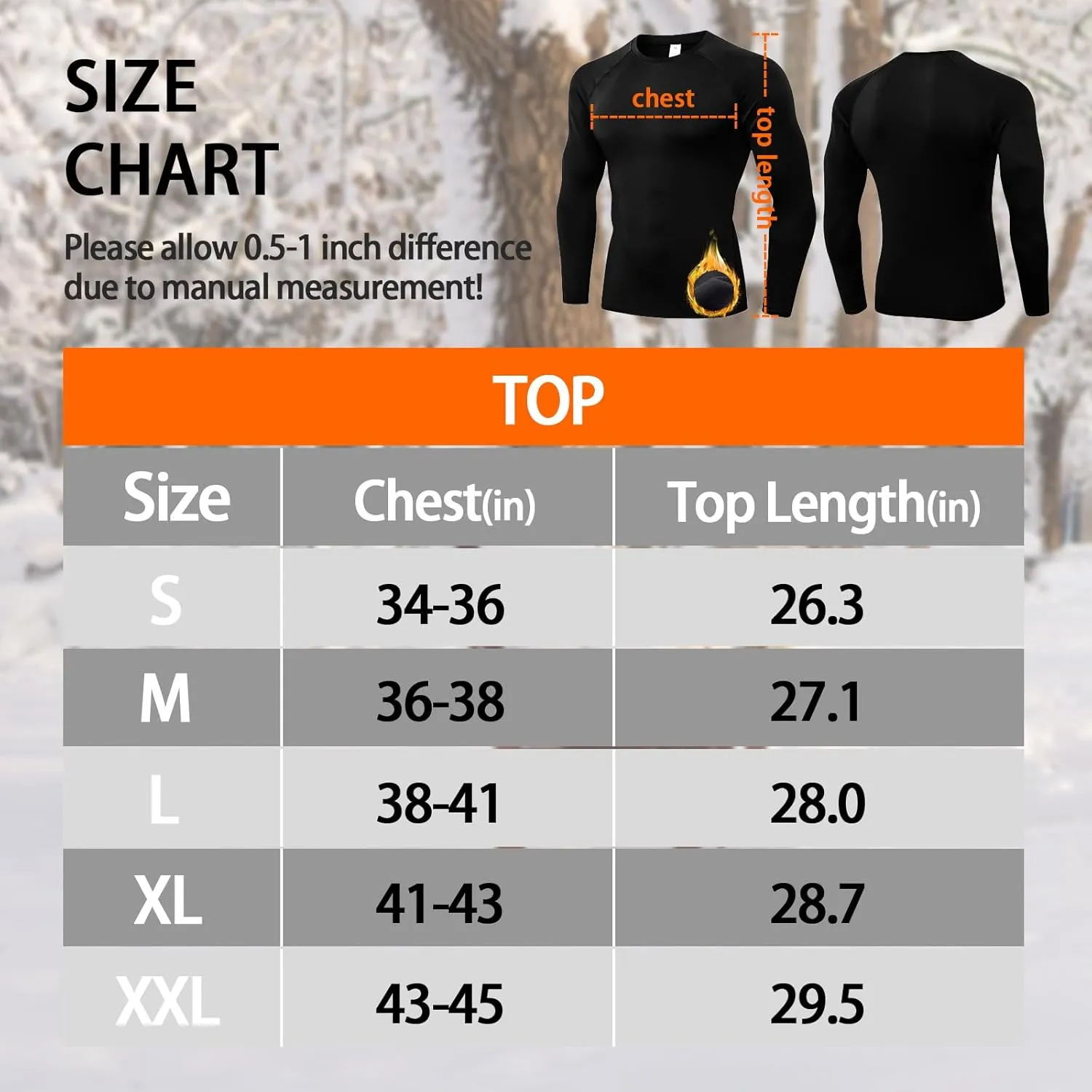 Mens Thermal Compression Shirts Running Long Sleeve Shirts Fleece Lined Undershirts Winter Cold Weather Base Layer