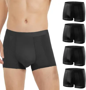 Mens Underwear Boxer Briefs Breathable Boxers for Men Comfortable Lightweight Underwear Built-in with 3D Pouch
