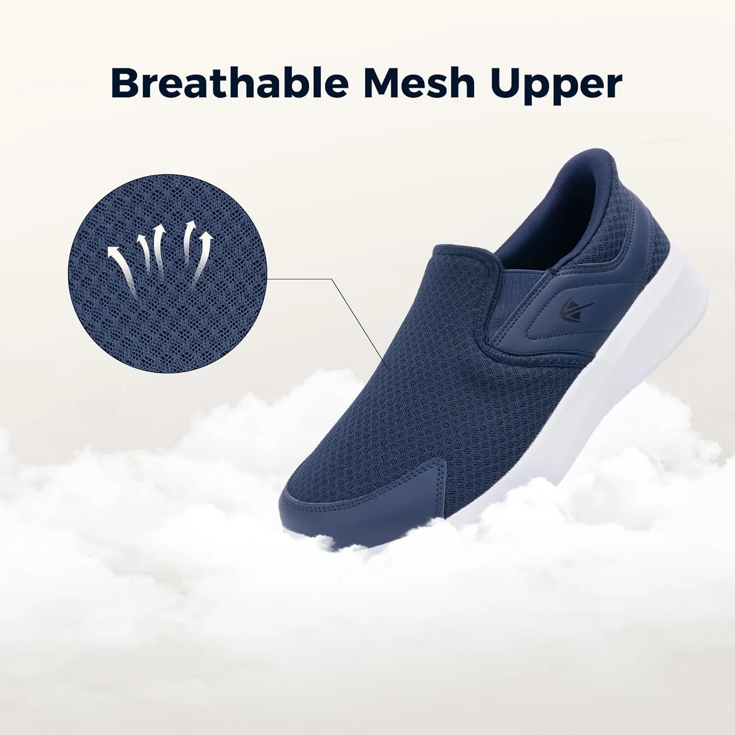 Men's Wide Toe Box Walking Shoes with Arch Support Slip On Tennis Sneakers Zero Drop Minimalist Shoes US 7-12
