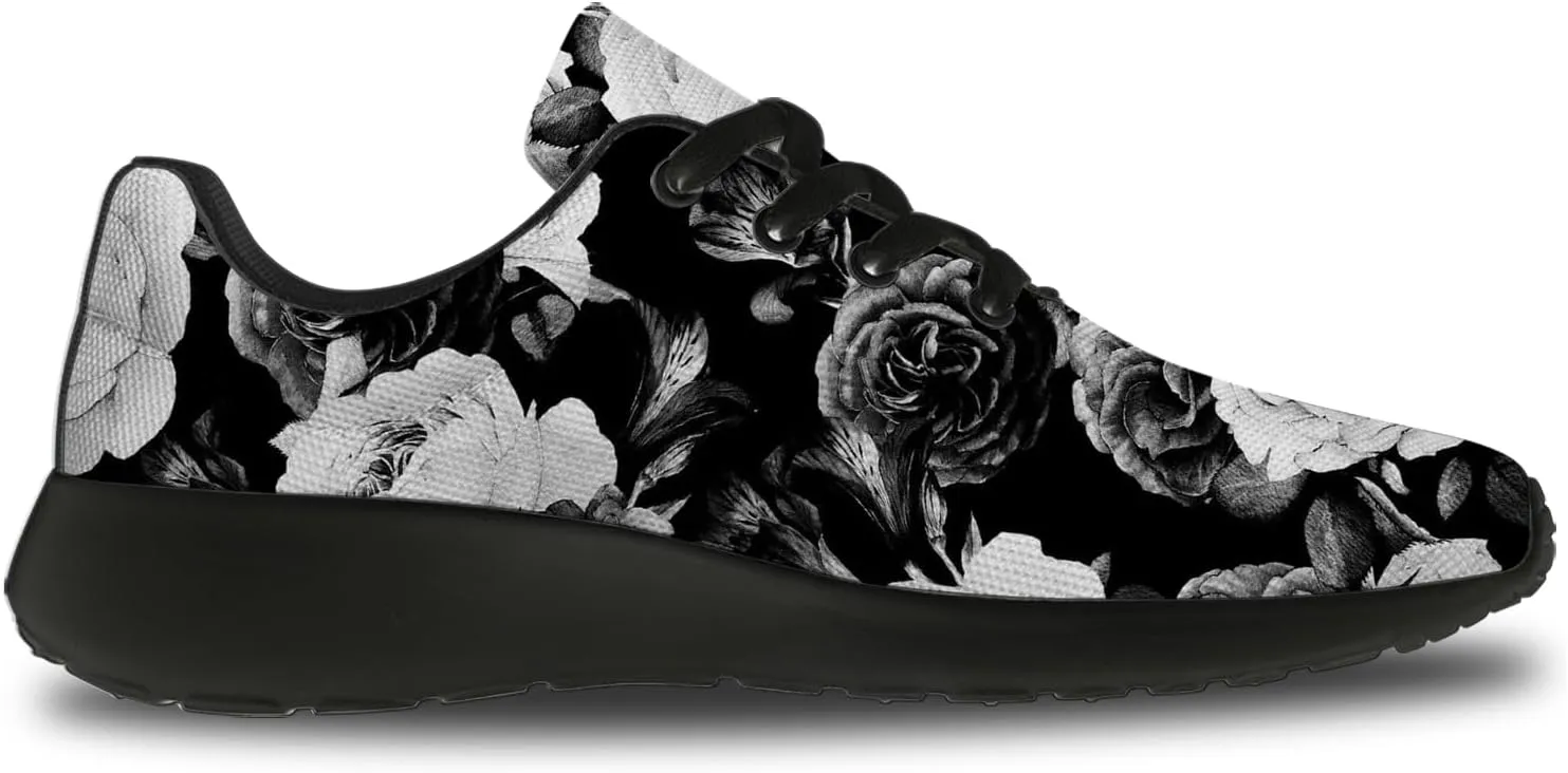 Mens Womens Rose Shoes Lightweight Running Tennis Gym Athletic Shoes Walking Sneakers Gifts for Him Her