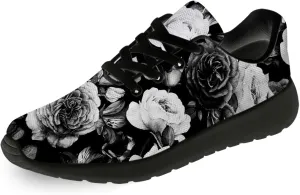 Mens Womens Rose Shoes Lightweight Running Tennis Gym Athletic Shoes Walking Sneakers Gifts for Him Her