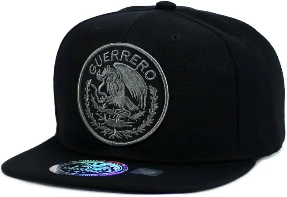 Mexican Hat Mexico State Federal Logo Embroidered Snapback Flat Bill Baseball Cap