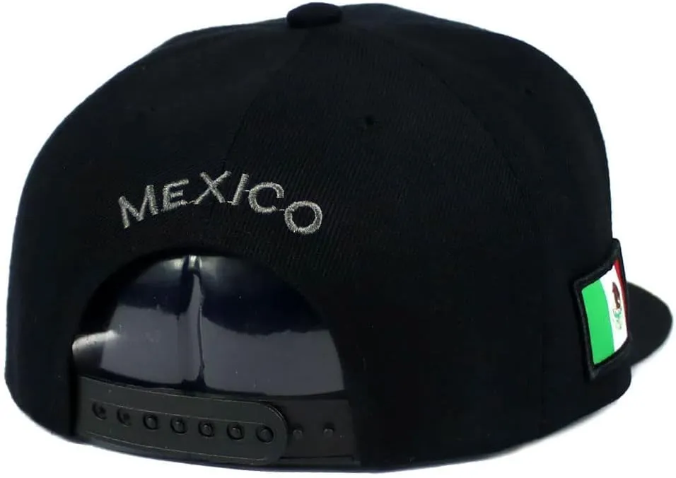 Mexican Hat Mexico State Federal Logo Embroidered Snapback Flat Bill Baseball Cap