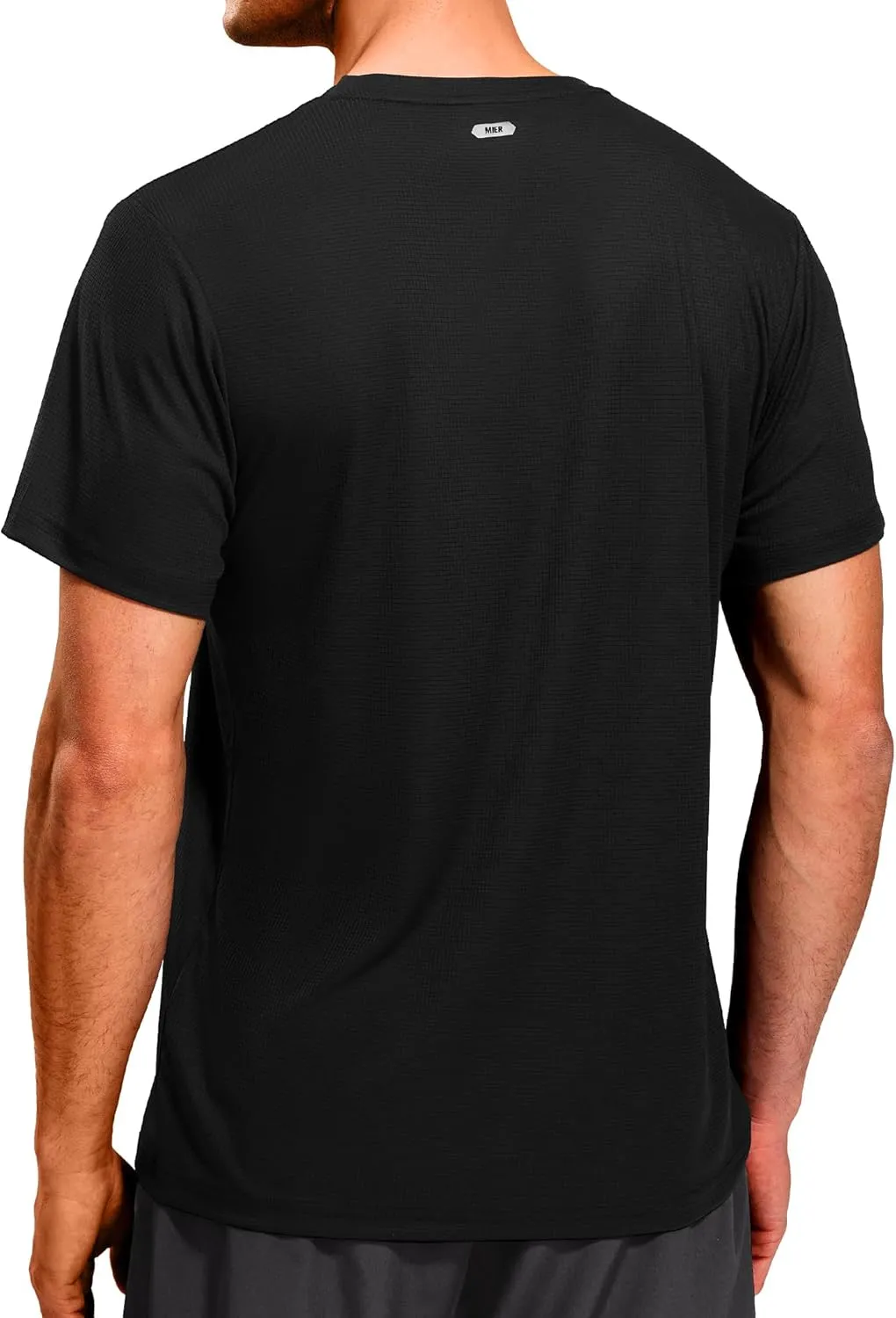 MIER Mens Dry Fit Workout T-Shirts Athletic Running Tshirt Short Sleeve Lightweight Airy Gym Sport Tee Shirt, Crew Neck