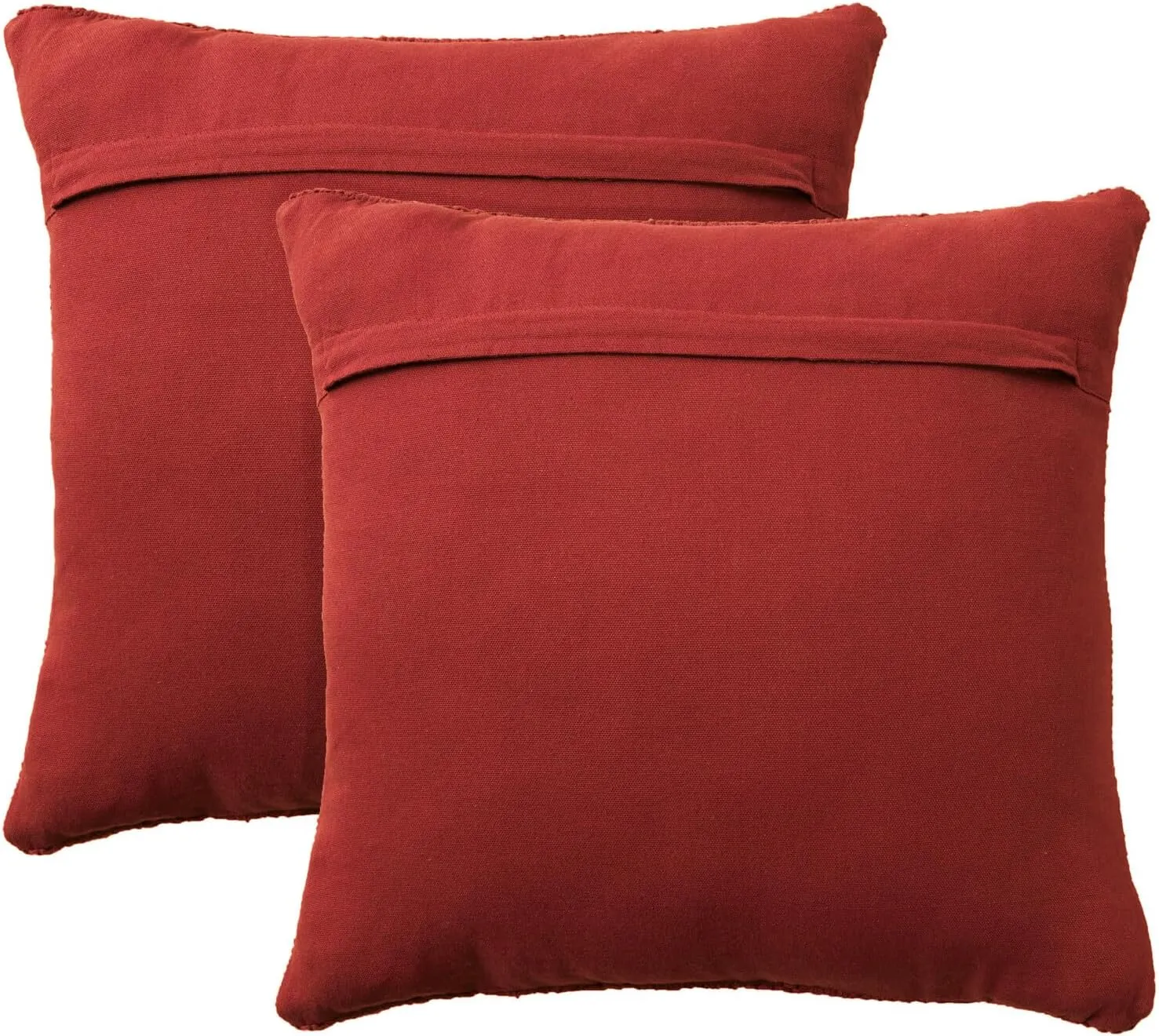 Mina Victory Lifestyle Throw Pillow, 18" x 18" Set of 2, Red