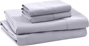 Modern Threads Soft Microfiber Solid Sheets - Luxurious Microfiber Bed Sheets - Includes Flat Sheet, Fitted Sheet with Deep Pockets, & Pillowcases Lilac Marble Full