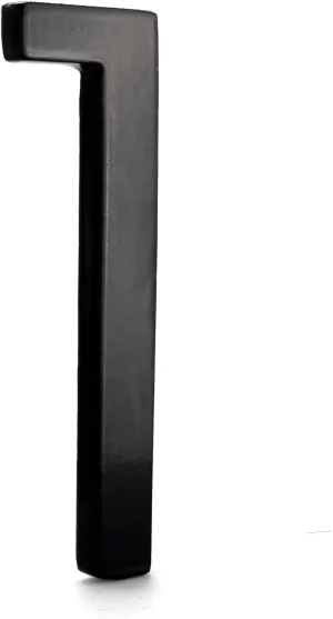Montague Metal Products MHN-08-F-BK1-1 Floating House Number, 8" x 2.31" x 0.375", Black