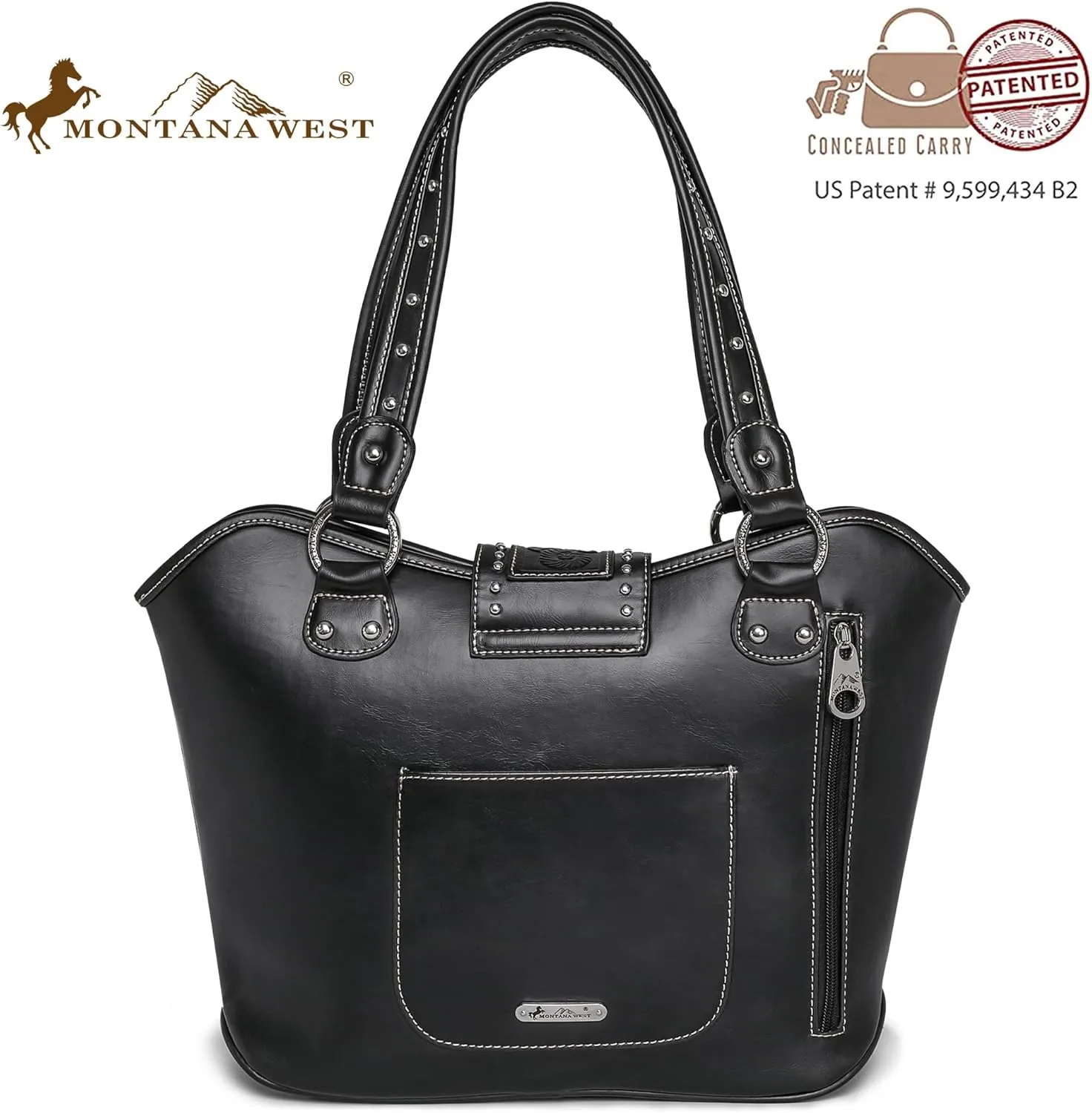 Montana West Western Tote Bags for Women Tooled Shoulder Ladies Top Handle Handbag