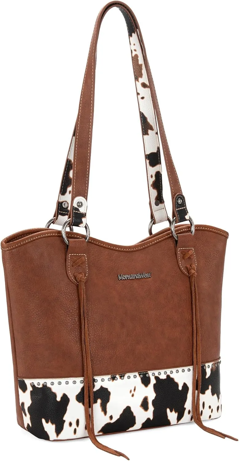 Montana West Western Tote Bags for Women Tooled Shoulder Ladies Top Handle Handbag
