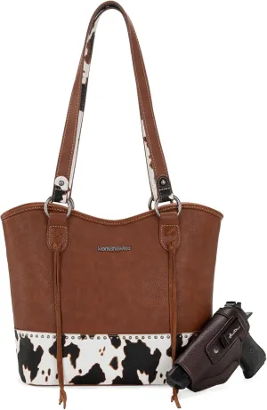 Montana West Western Tote Bags for Women Tooled Shoulder Ladies Top Handle Handbag