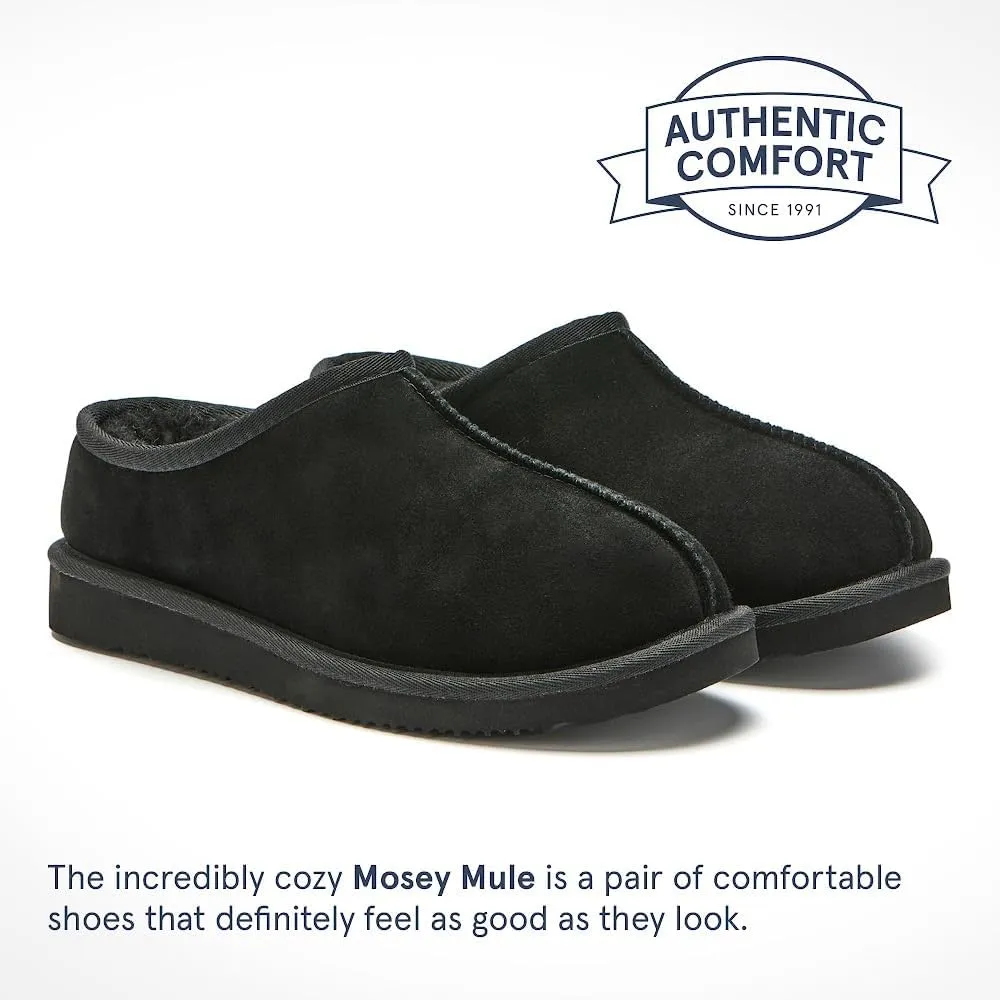 Mosey Mule Slippers For Women | Water Resistant Suede House Slippers | Fuzzy Slippers With Arch Support For Women |