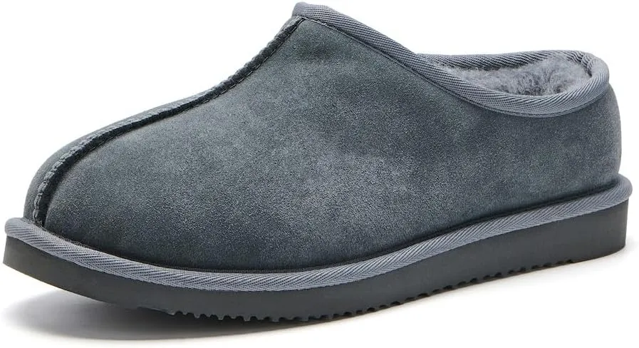 Mosey Mule Slippers For Women | Water Resistant Suede House Slippers | Fuzzy Slippers With Arch Support For Women |