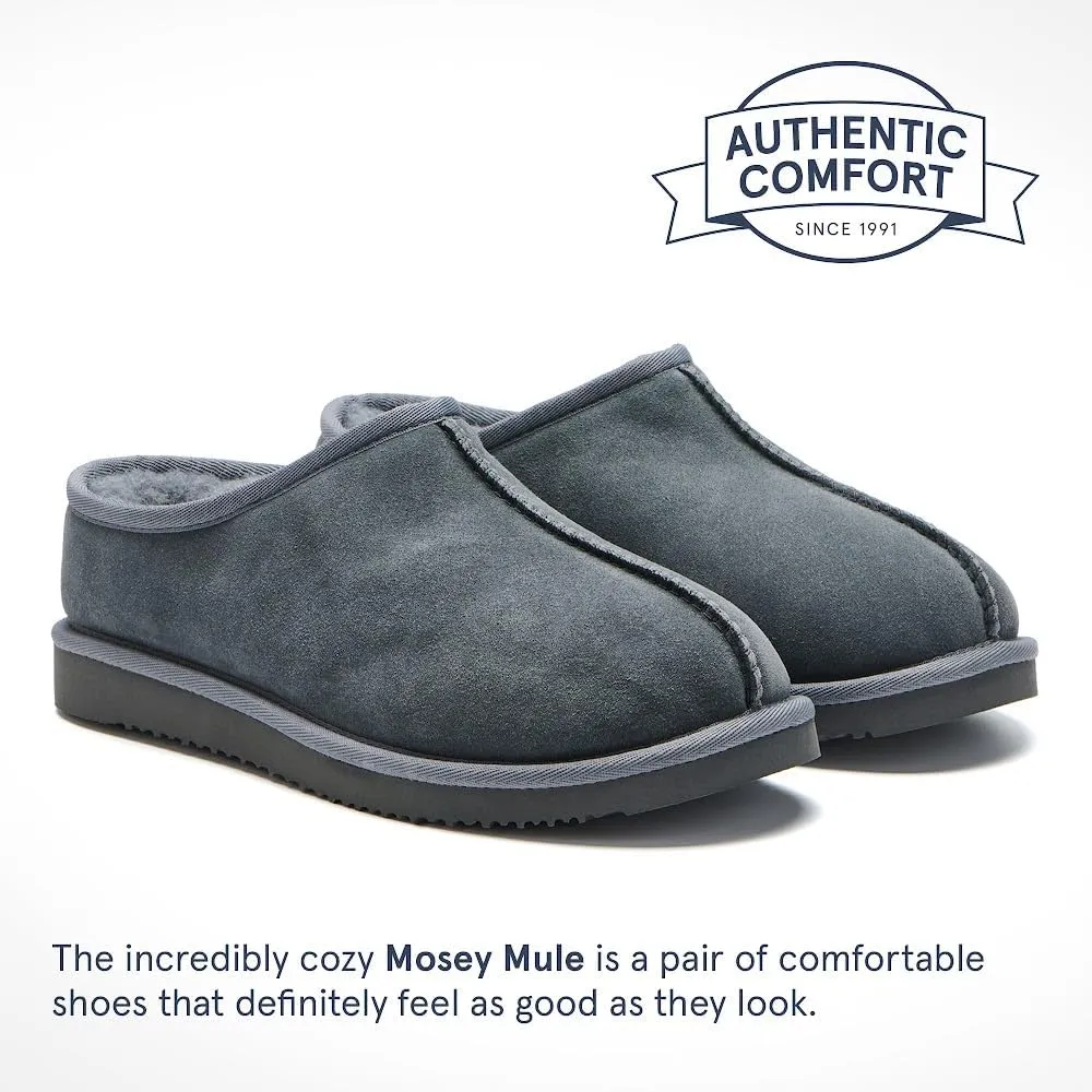 Mosey Mule Slippers For Women | Water Resistant Suede House Slippers | Fuzzy Slippers With Arch Support For Women |