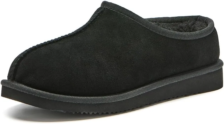 Mosey Mule Slippers For Women | Water Resistant Suede House Slippers | Fuzzy Slippers With Arch Support For Women |