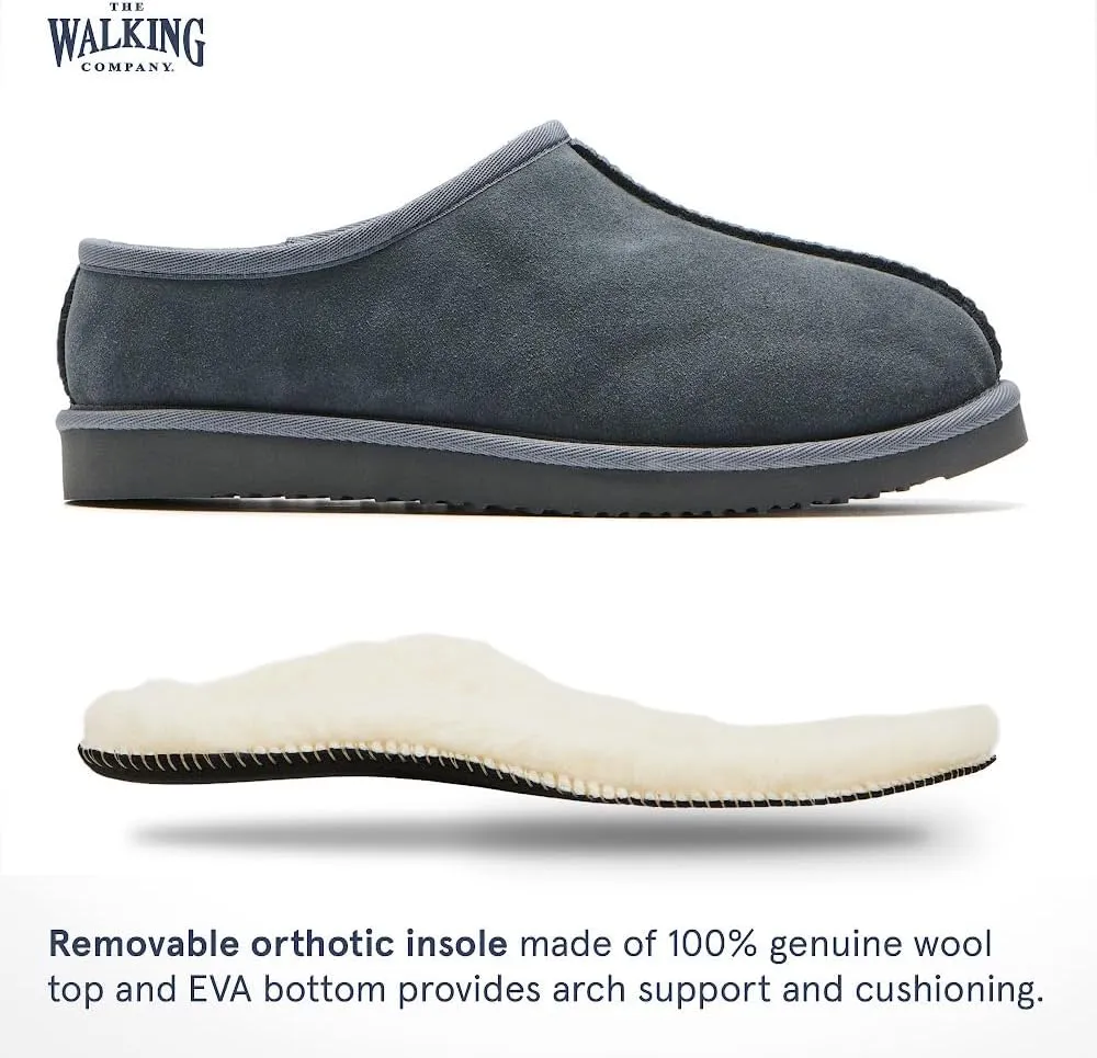 Mosey Mule Slippers For Women | Water Resistant Suede House Slippers | Fuzzy Slippers With Arch Support For Women |