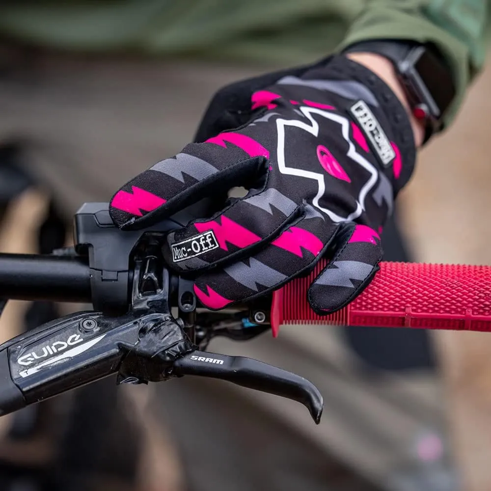 Muc Off Camo MTB Gloves, Premium, Handmade Slip-On Gloves for Bike Riding - Breathable, Touch-Screen Compatible Material