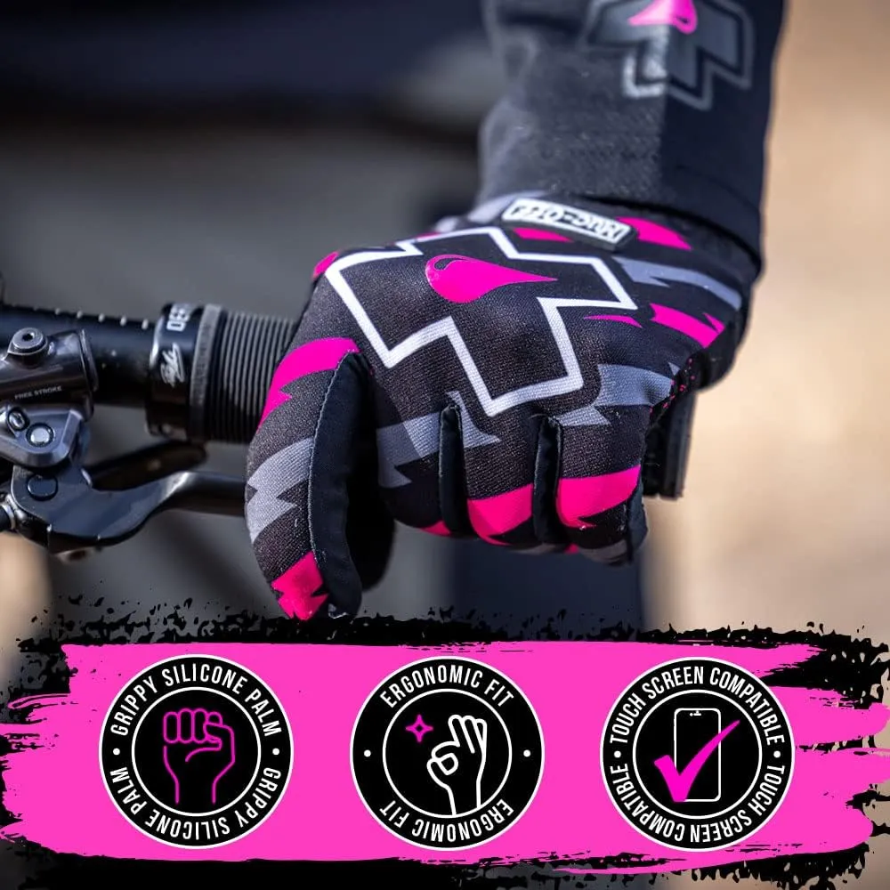 Muc Off Camo MTB Gloves, Premium, Handmade Slip-On Gloves for Bike Riding - Breathable, Touch-Screen Compatible Material