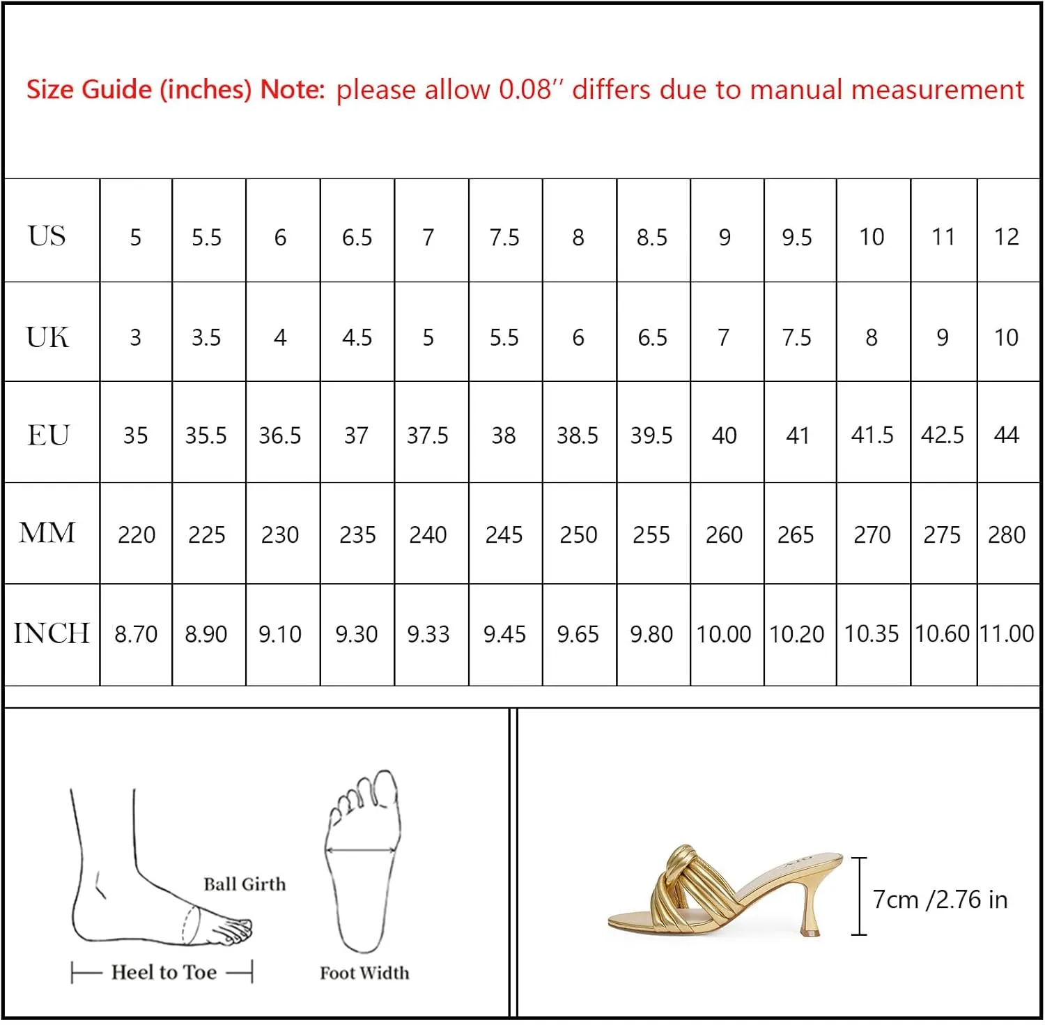Mule Heels for Women Slip On Heeled Knot Sandals for Women Wedding Dressy Shoes
