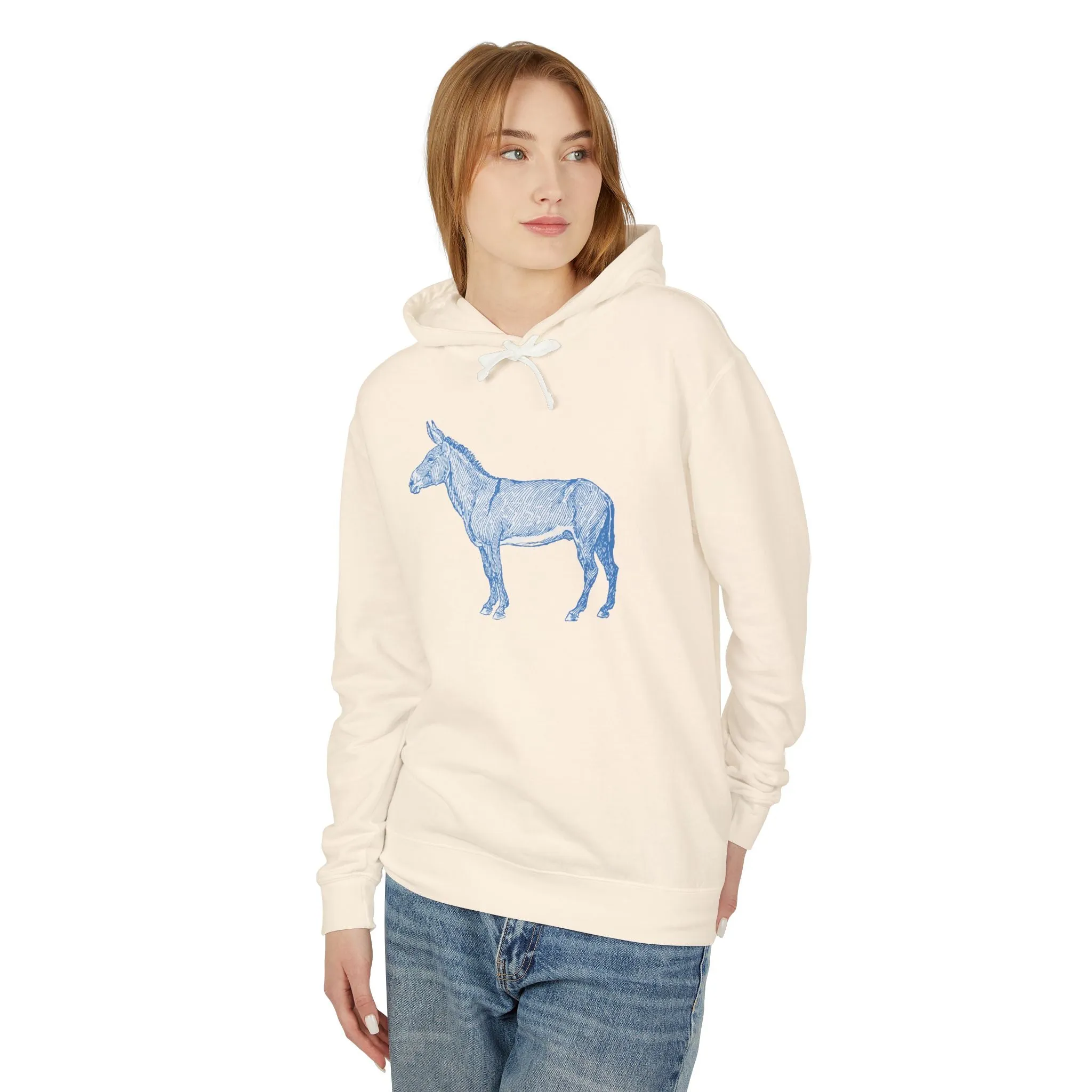 Mule Skinner Lightweight Hoodie - Perfect for those who love Mules , Donkeys, Horses, and Western Minimalist look