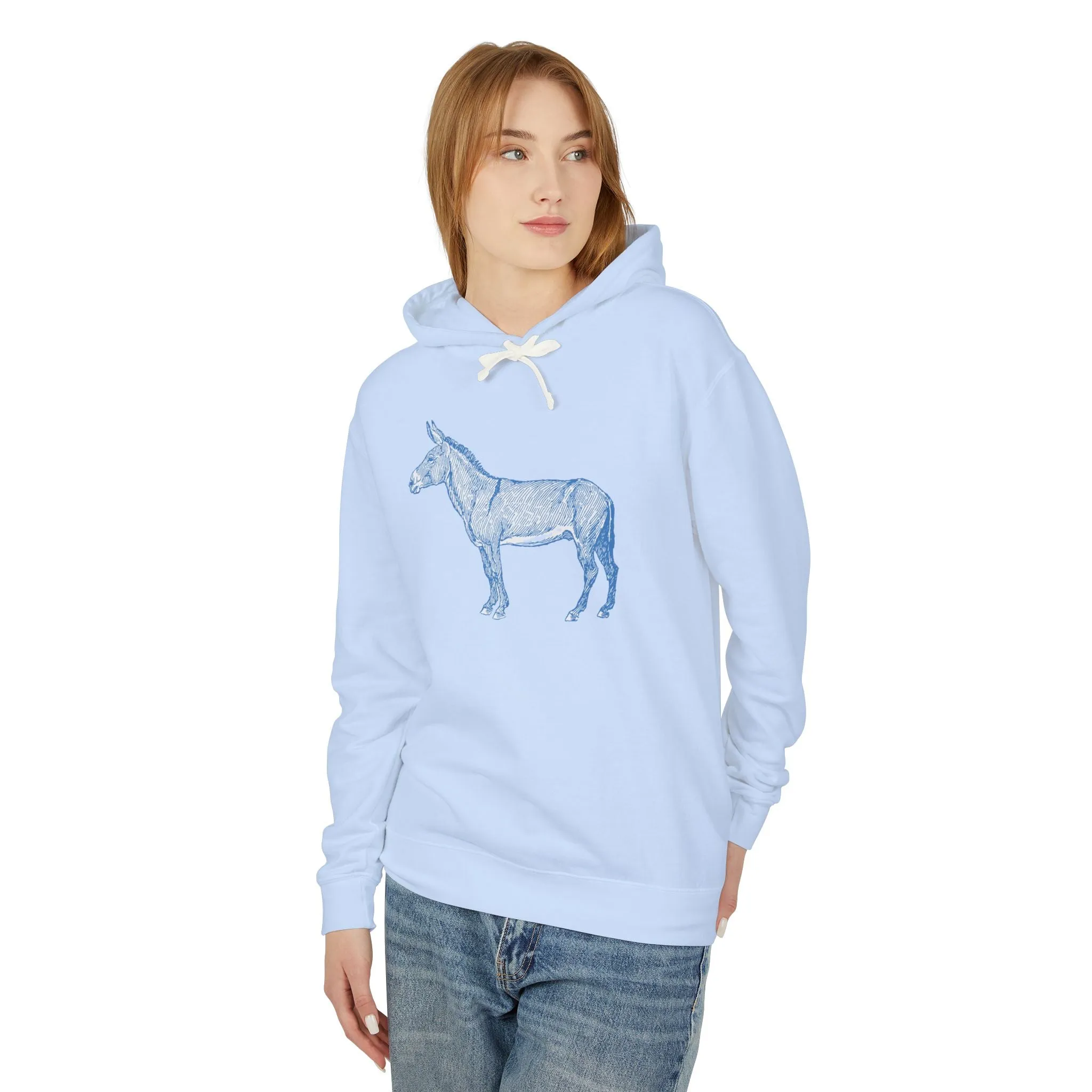 Mule Skinner Lightweight Hoodie - Perfect for those who love Mules , Donkeys, Horses, and Western Minimalist look