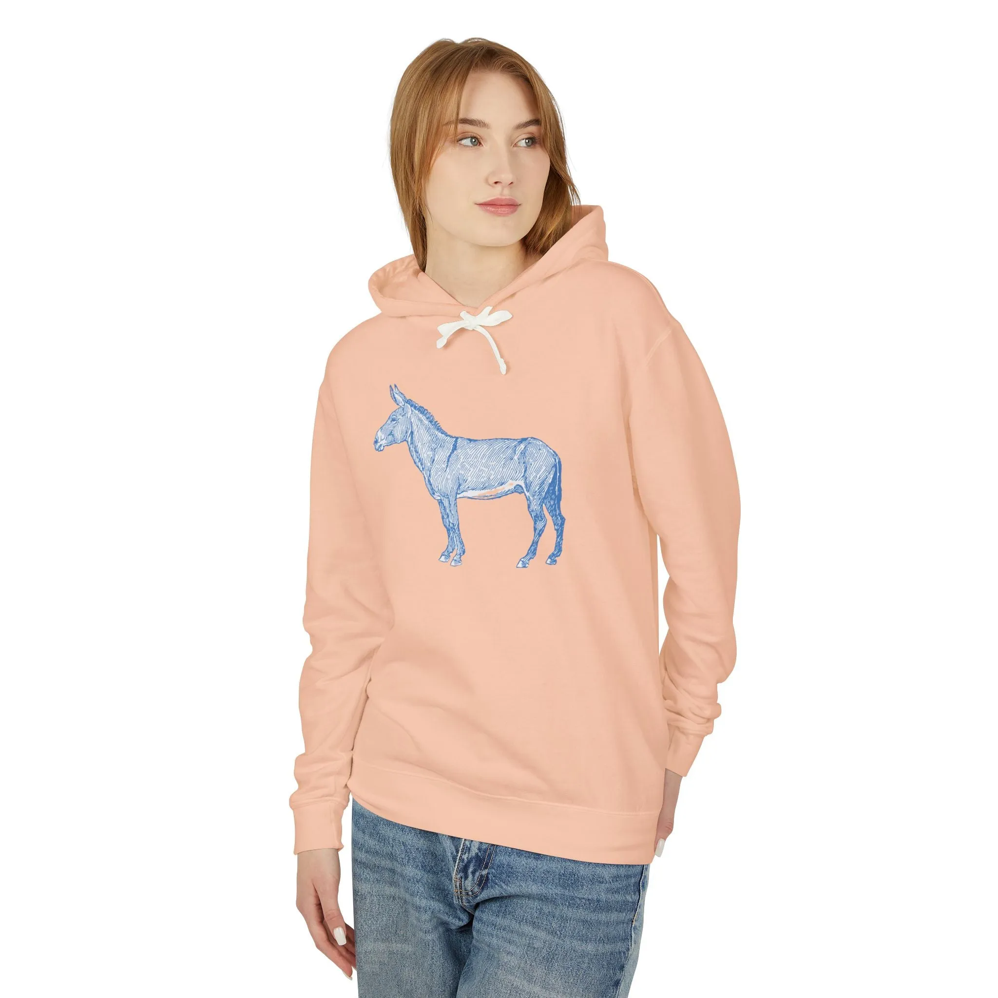 Mule Skinner Lightweight Hoodie - Perfect for those who love Mules , Donkeys, Horses, and Western Minimalist look
