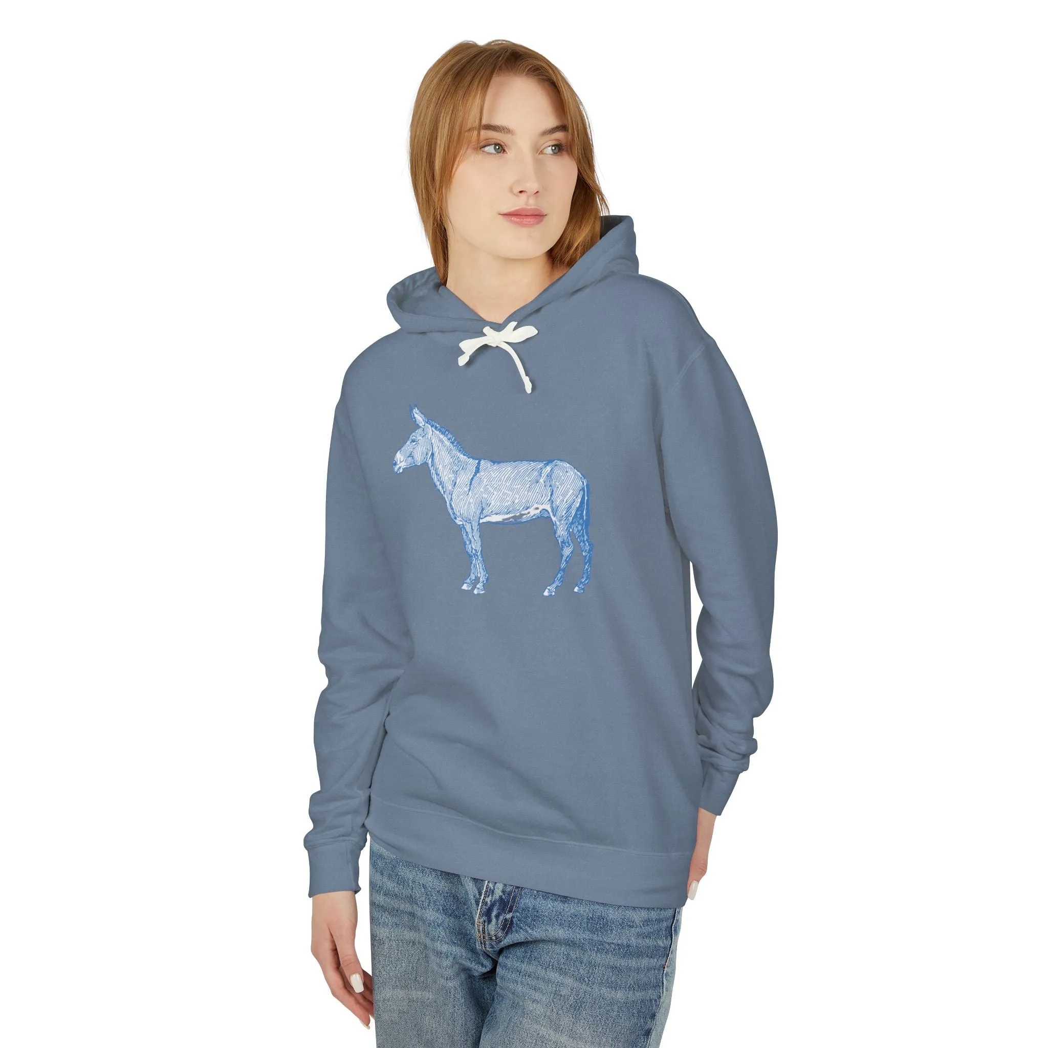 Mule Skinner Lightweight Hoodie - Perfect for those who love Mules , Donkeys, Horses, and Western Minimalist look