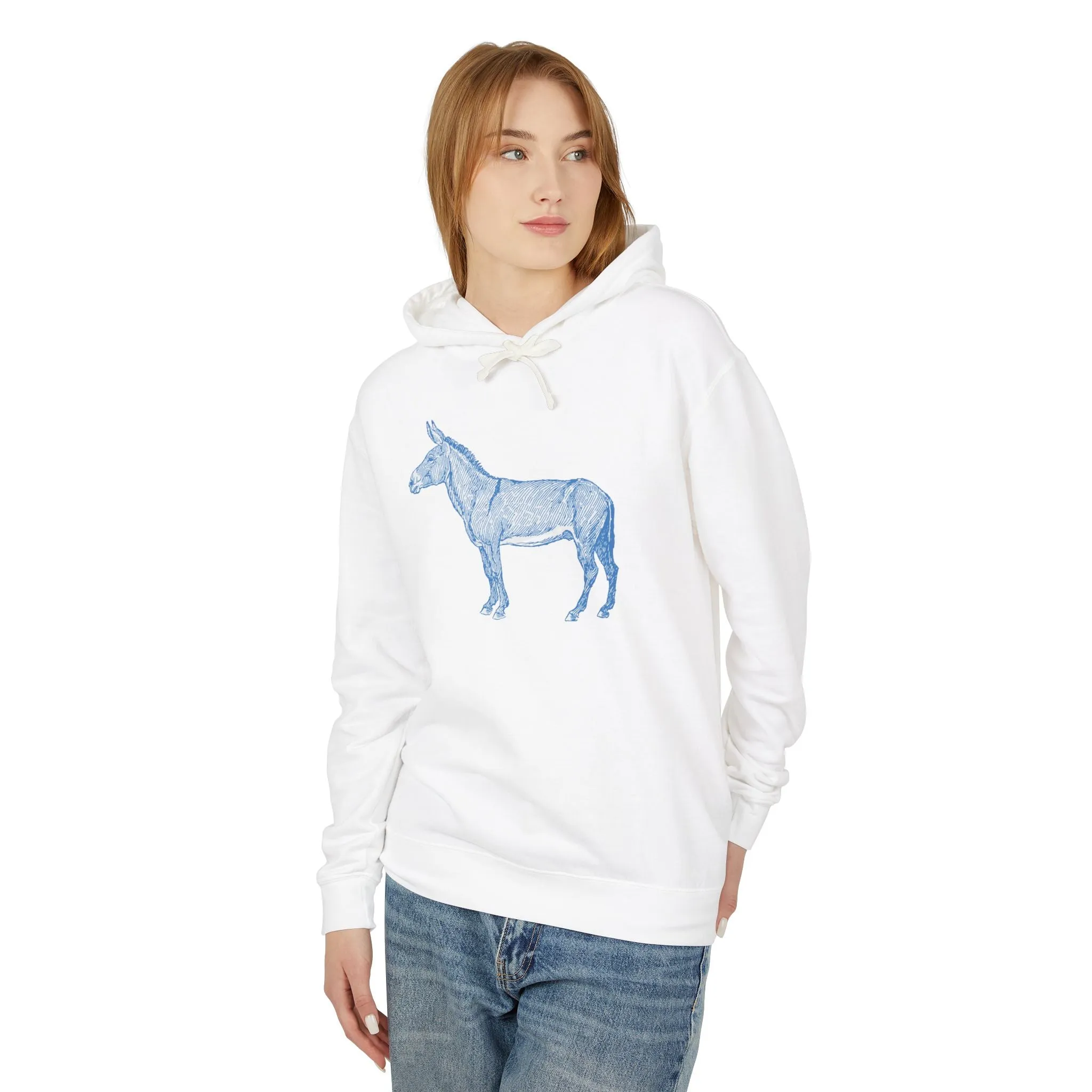 Mule Skinner Lightweight Hoodie - Perfect for those who love Mules , Donkeys, Horses, and Western Minimalist look