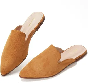 Mules for Women Flats Pointed Toe Slip On Slides Loafer Shoes