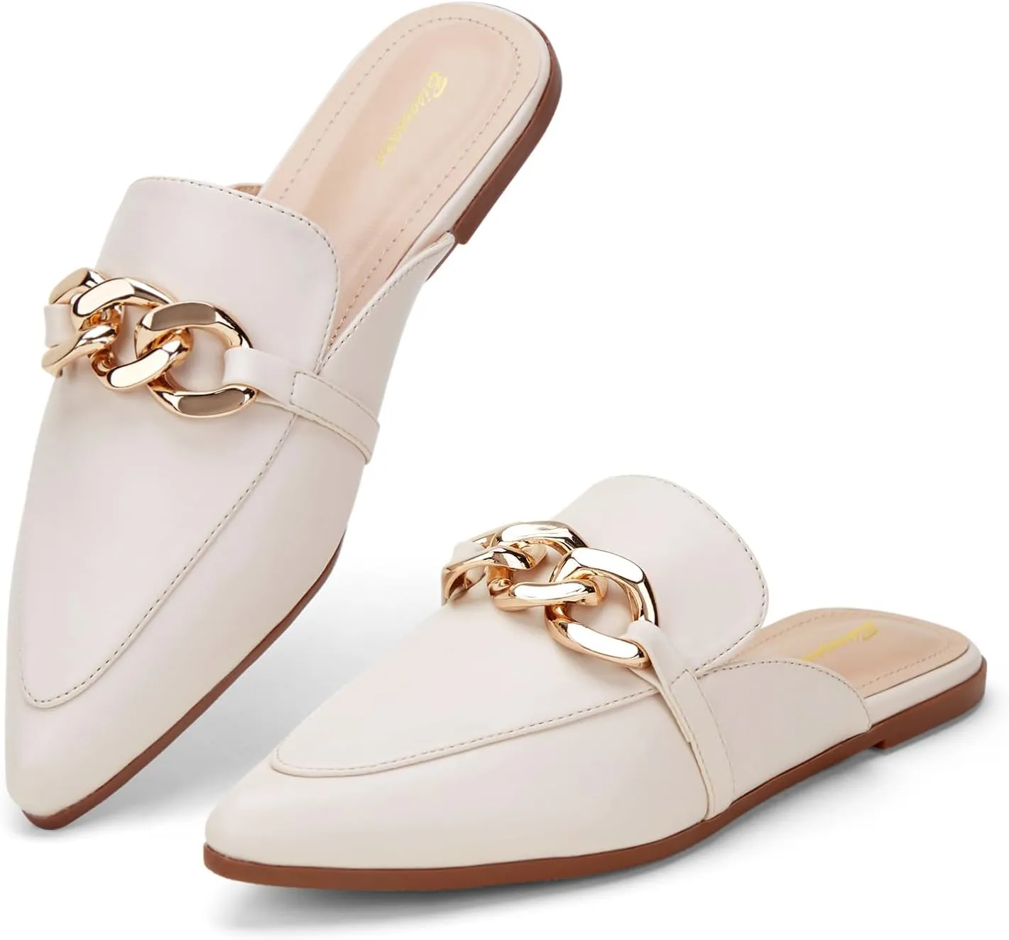 Mules for Women Flats Pointed Toe Slip On Slides Loafer Shoes