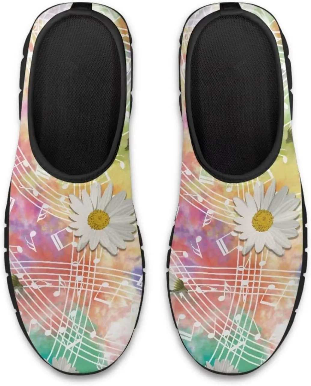 Music Walking Shoes for Women,Low Top Casual Sneaker Light Weight Road Running Shoes Breathable Teenis Workout Sneakers