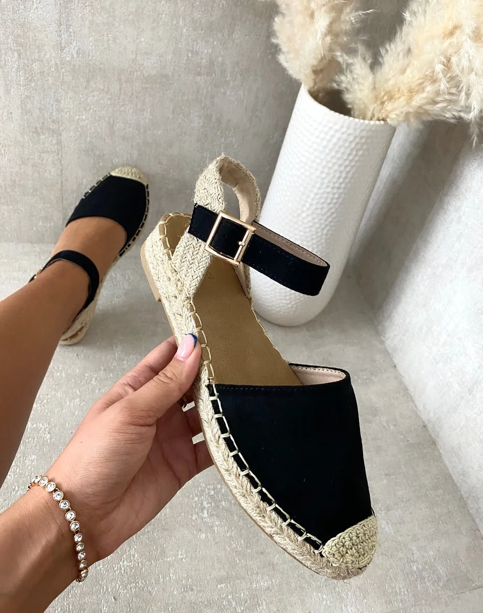 Nadia Closed Toe Ankle Strap Espadrille Sandals