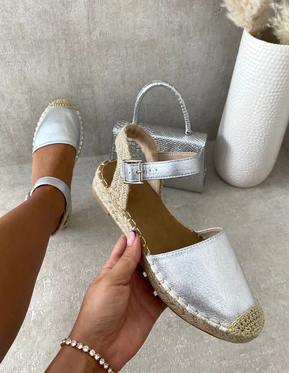 Nadia Closed Toe Ankle Strap Espadrille Sandals