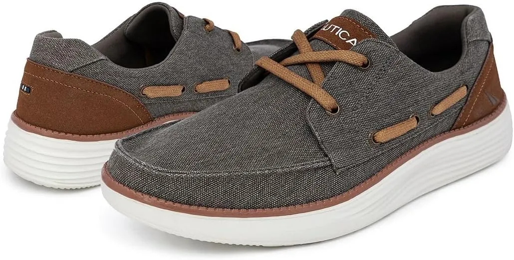 Nautica Men's Slip-On Casual Loafers Comfort Sneaker - Elastic Stretch Moccasin - Athletic Walking Shoe-Pearson